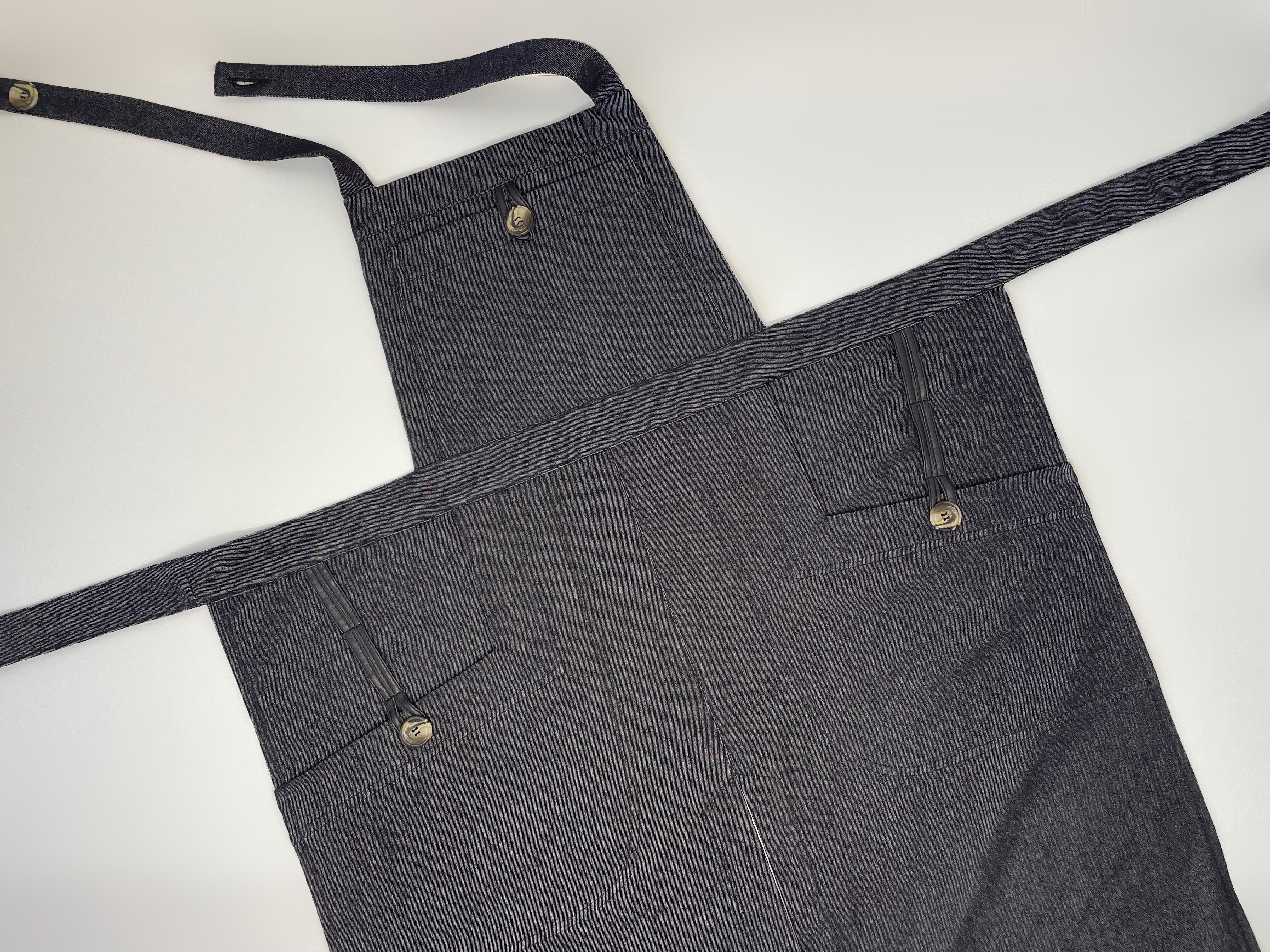 Фартук джинсовый Темно-синий - фото 5