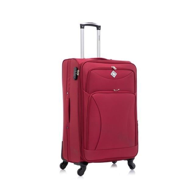 Чемодан большой Bonro Tourist 4 колеса Вишневый (2757044717)