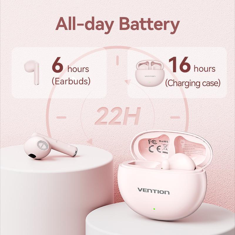 Навушники бездротові Vention Elf E06 Bluetooth 5.3 з AI-шумозаглушенням TWS 22 год відтверення AAC/SBC Hi-Fi водонепроникні IPX4 Синій (NBKS0) - фото 6 Навушники бездротові Vention Elf E06 Bluetooth 5.3 з AI-шумозаглушенням TWS 22 год відтверення AAC/SBC Hi-Fi водонепроникні IPX4 Синій (NBKS0) - фото 6