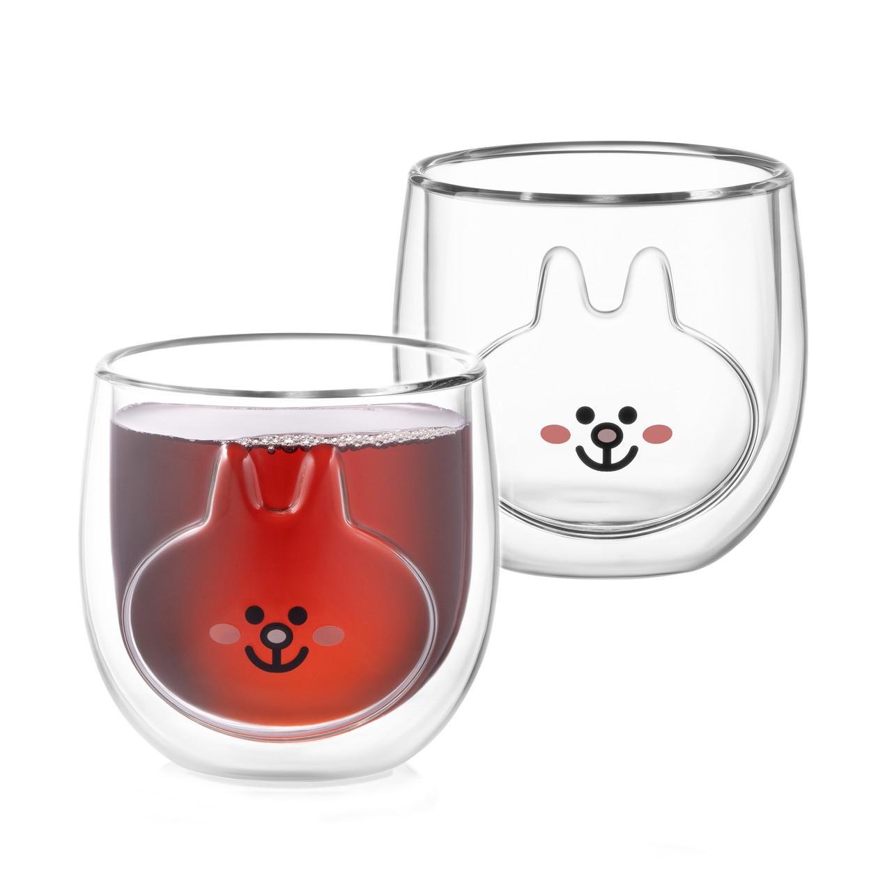 Набор чашек с двойным дном Ardesto Animals стекло 300 мл 2 шт. (iz16174) Набор чашек с двойным дном Ardesto Animals стекло 300 мл 2 шт. (iz16174)