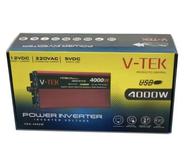 Автомобільний інвертор с дисплеем V-Tek 4000W 12-220V - фото 8 Автомобільний інвертор с дисплеем V-Tek 4000W 12-220V - фото 8