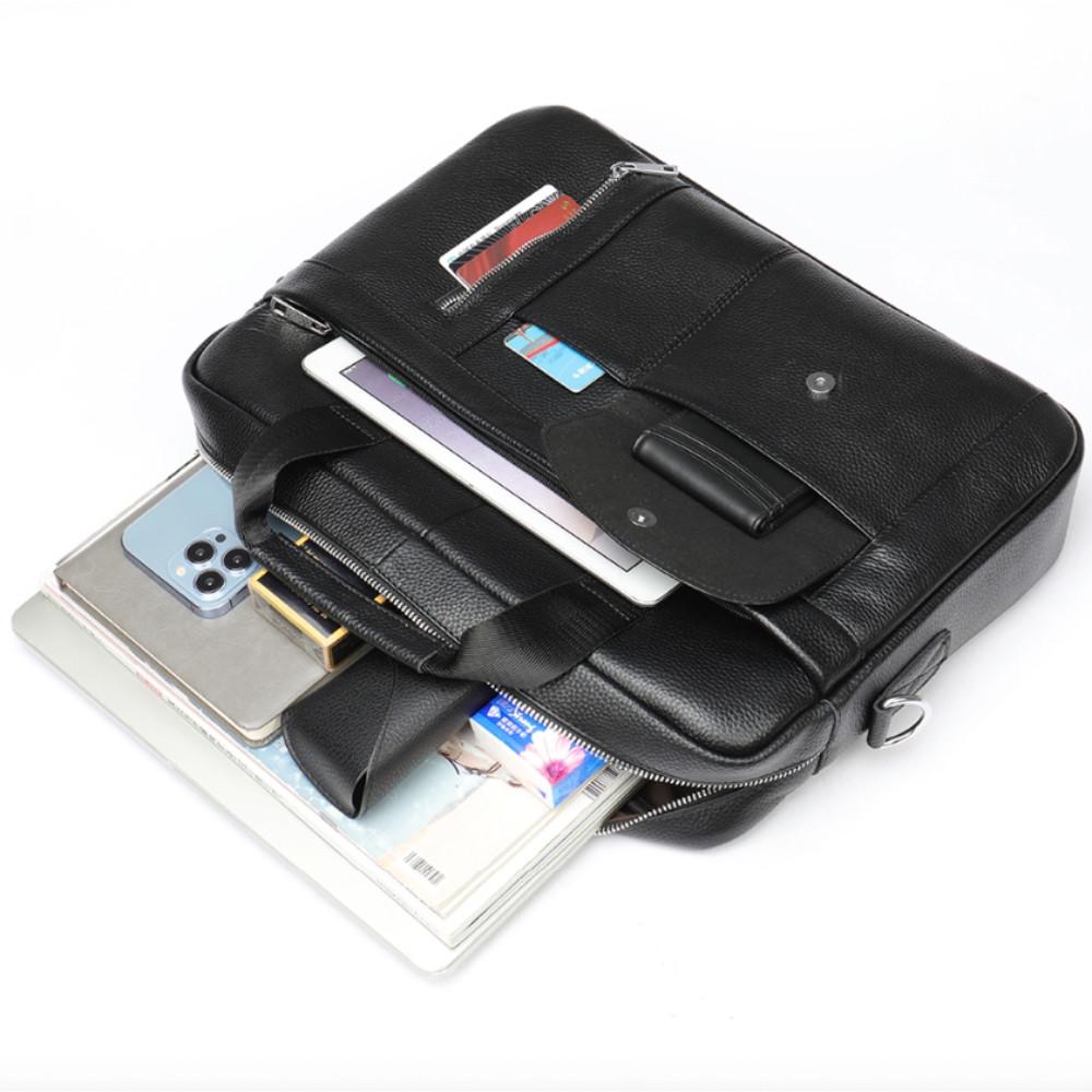 Портфель чоловічий Lorian з натуральної шкіри з відділенням для ноутбука Чорний (LR 251116-black) - фото 9 Портфель чоловічий Lorian з натуральної шкіри з відділенням для ноутбука Чорний (LR 251116-black) - фото 9