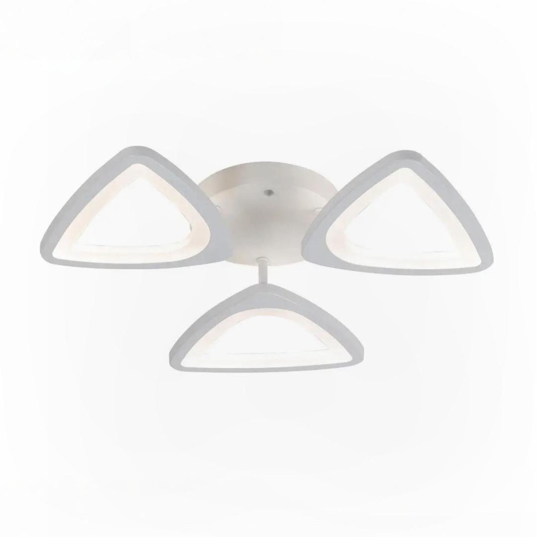 Люстра светодиодная Valeso 60W с пультом с треугольными плафонами 3000-6500K Белый (G 2711/3 WT) - фото 2