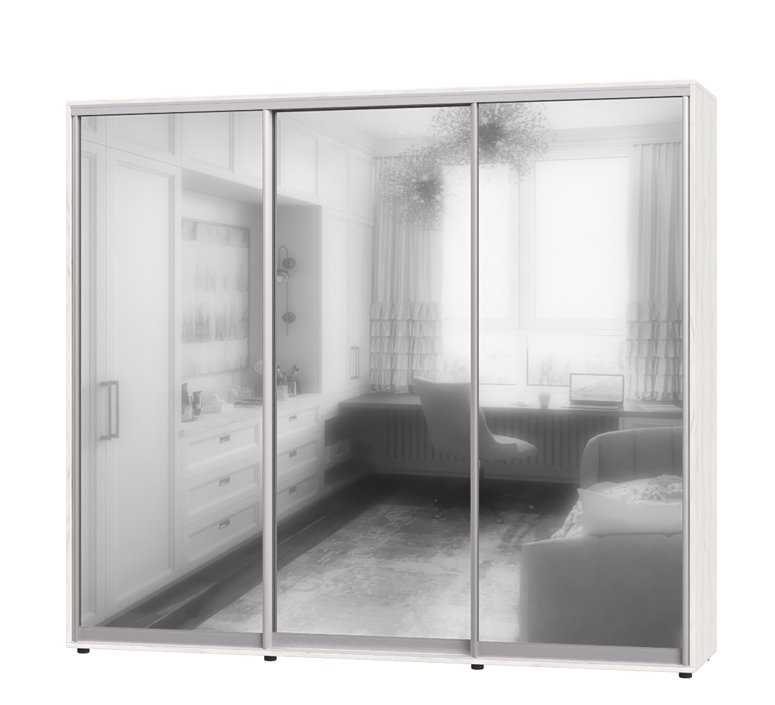 Шкаф-купе трехдверный Эверест ШК-04 240х60х220 см 
Дуб крафт Белый (07217)