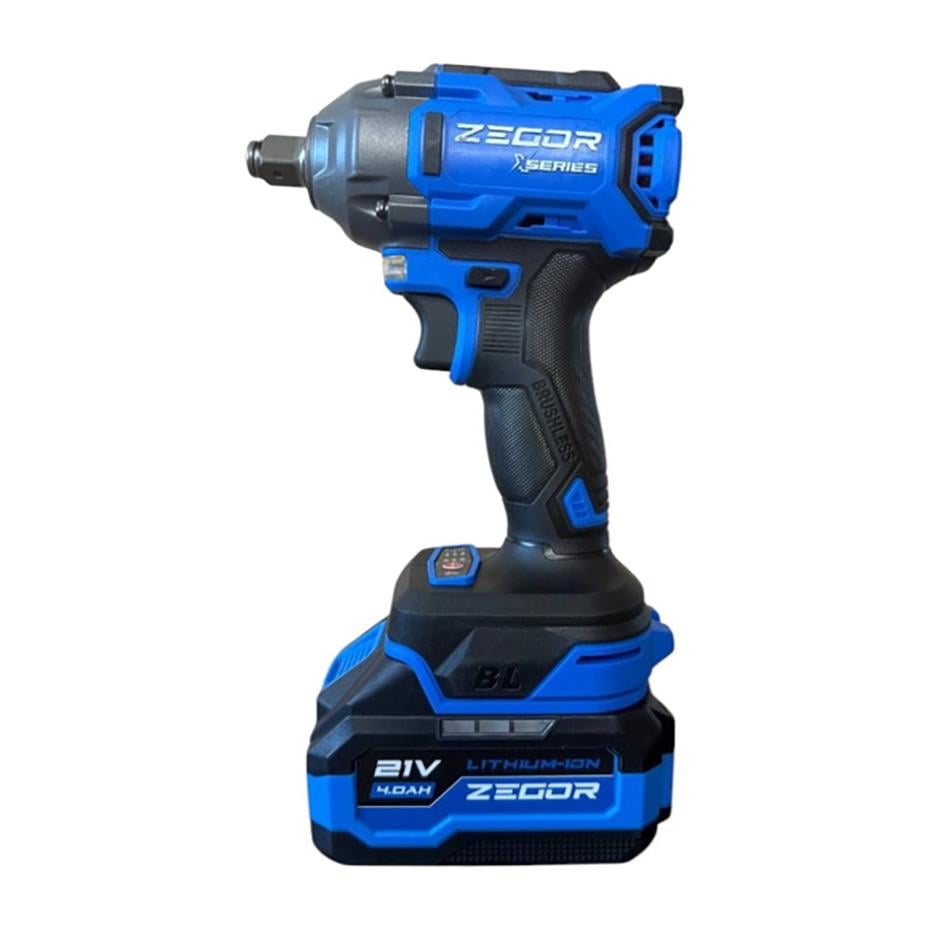 Гайковерт ударный аккумуляторный Zegor SDAX-21BL-500 21V Advanced 2 батареи бесщеточный двигатель/реверс/с подсветкой - фото 3 Гайковерт ударный аккумуляторный Zegor SDAX-21BL-500 21V Advanced 2 батареи бесщеточный двигатель/реверс/с подсветкой - фото 3