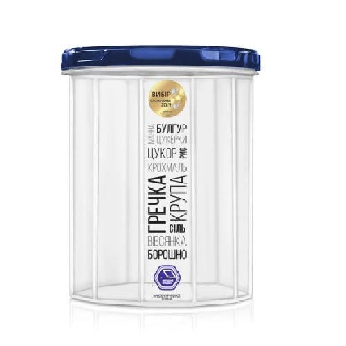 Контейнер харчовий Stenson з різьбленням 1 л d 11х13,5 см Синій (NP-83с)