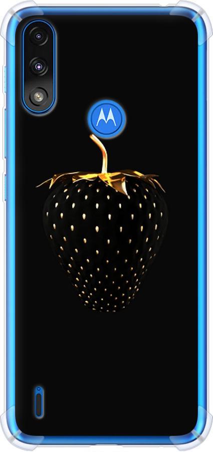 Чехол на Motorola E7 Power Черная клубника (3585sp-2284-42517)