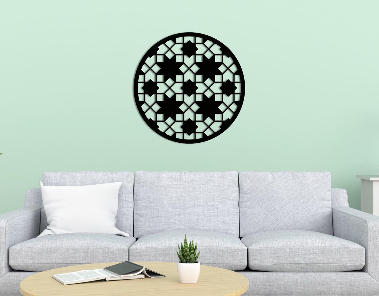Декоративное панно на стену Upwood Decor Circle-056 06 60х60 см Black (1579474796)