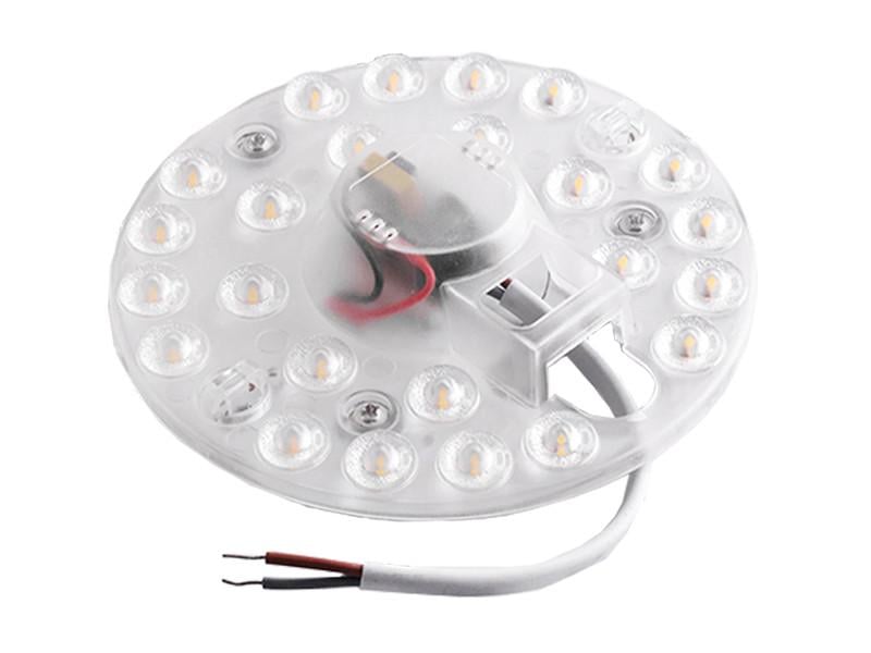 Светодиодный модуль с магнитом SMD2835 24 LED 165-265V 900Лм 12Вт IP65 6500К холодный белый (2098)