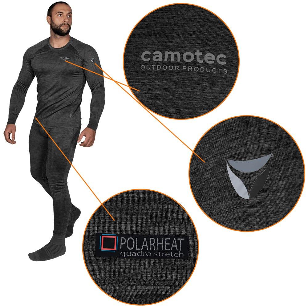 Термобелье Camotec Polarheat QS Pro 2.0 L Серый меланж - фото 7