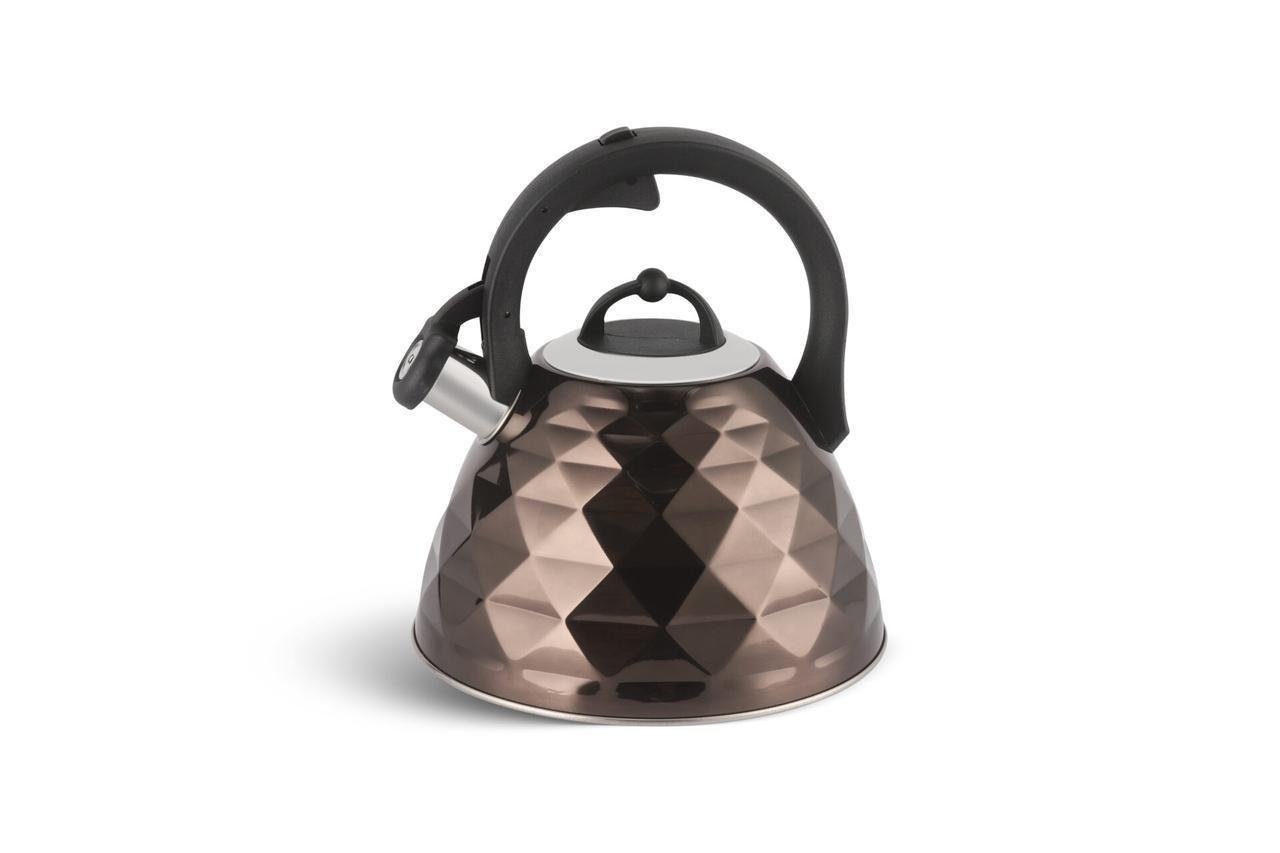 Чайник зі свистком Edenberg EB-8821 з нержавіючої сталі 3 л Чорний (57-46-EB-8821-3) - фото 1 Чайник зі свистком Edenberg EB-8821 з нержавіючої сталі 3 л Чорний (57-46-EB-8821-3) - фото 1