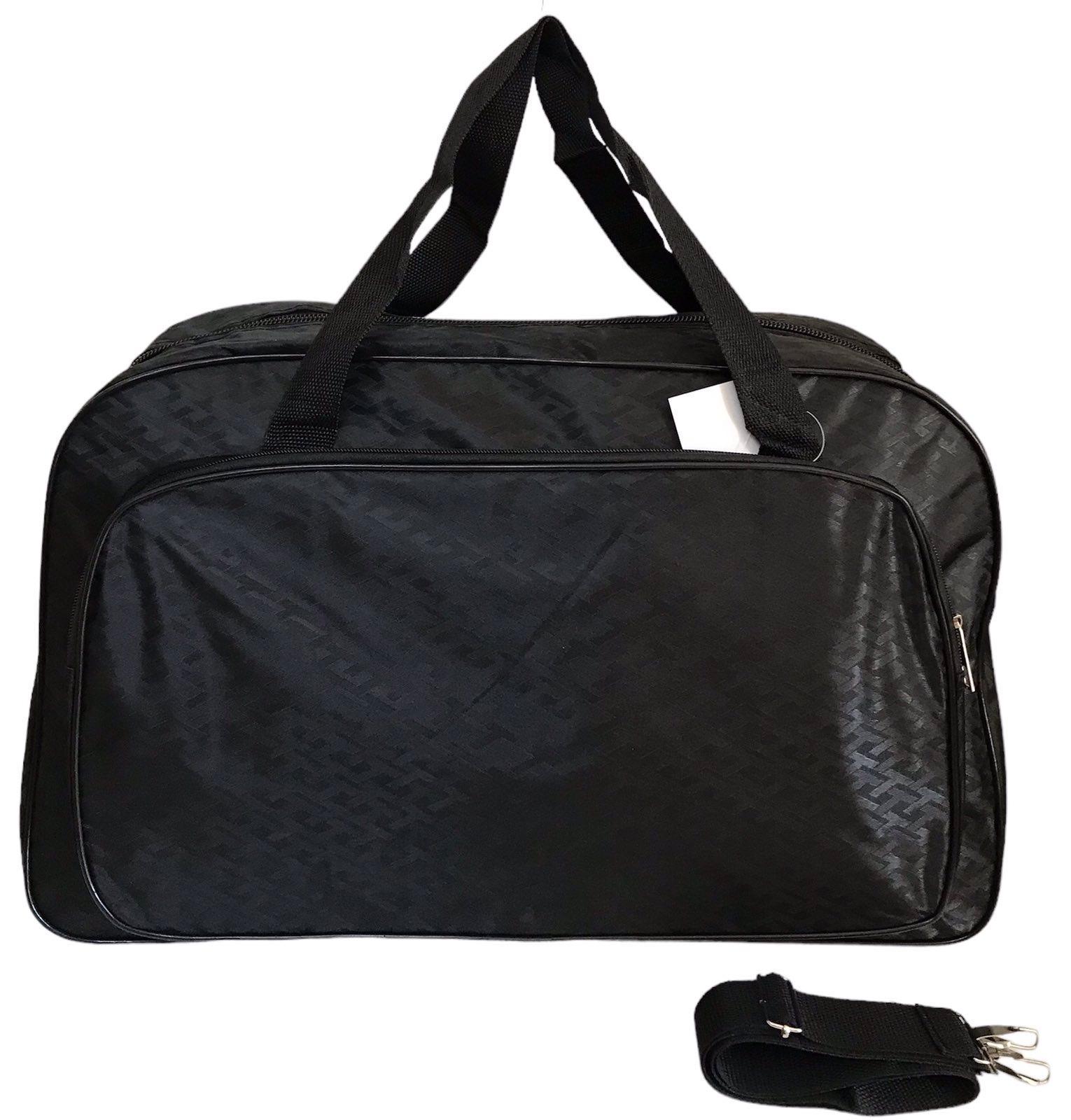 Сумка дорожная ручная кладь с длинным ремнем через плечо Черный (41213BL)