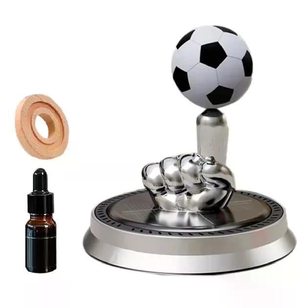 Ароматизатор для авто Футбольний м'яч на сонячній батареї Silver (j98-vj6-49s)