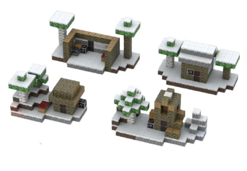 Конструктор магнітний Minecraft Снігова хатинка в лісі 143 блоки (24111393)