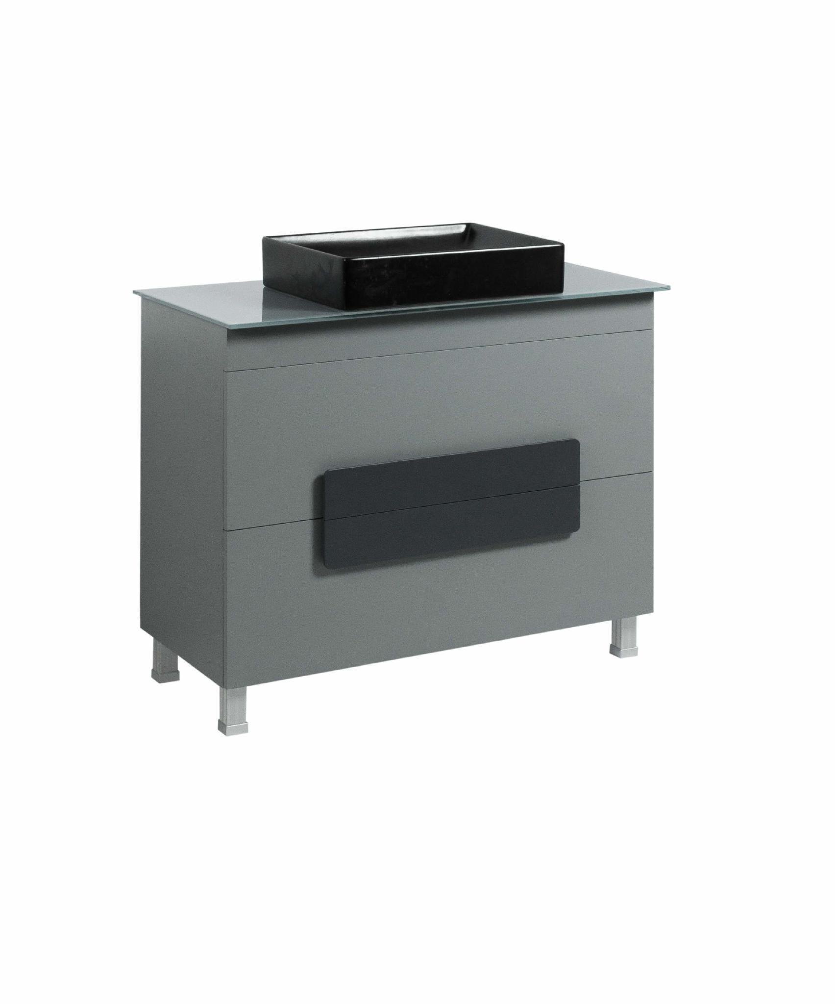 Тумба Sanwest Group Модена Т-8 80 з чашею Грейс та стільницею Сірий (88996703)