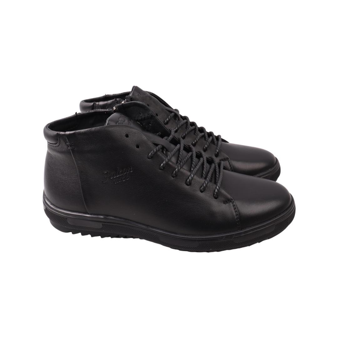 Ботинки мужские Falcon из кожи р. 45 Черный (123-22ZHC)