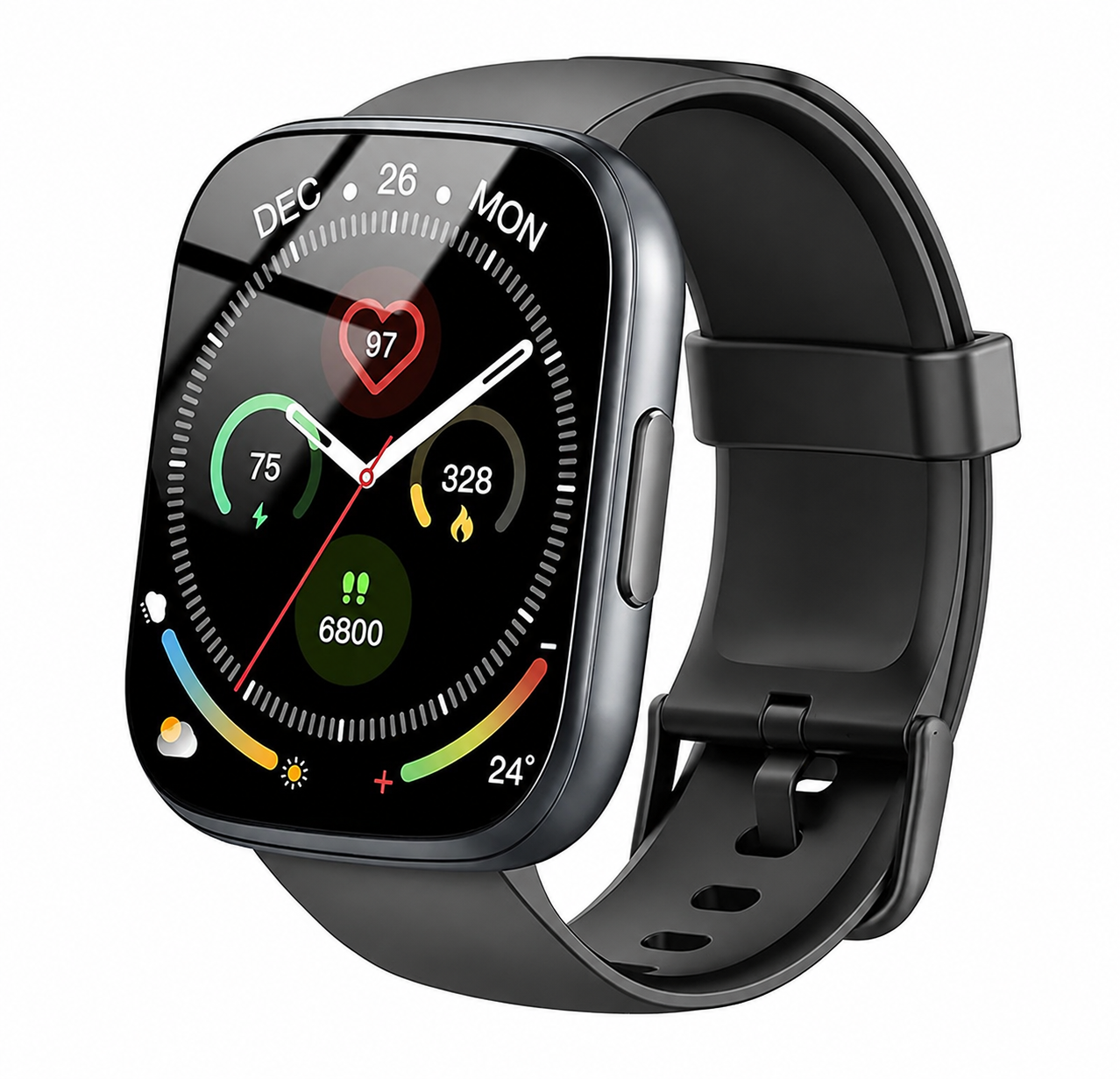 Смарт-часы Poounur T80 с 1,95" HD дисплеем Bluetooth звонками водонепроницаемый IP68 120 режимов Черный (SKU-143)