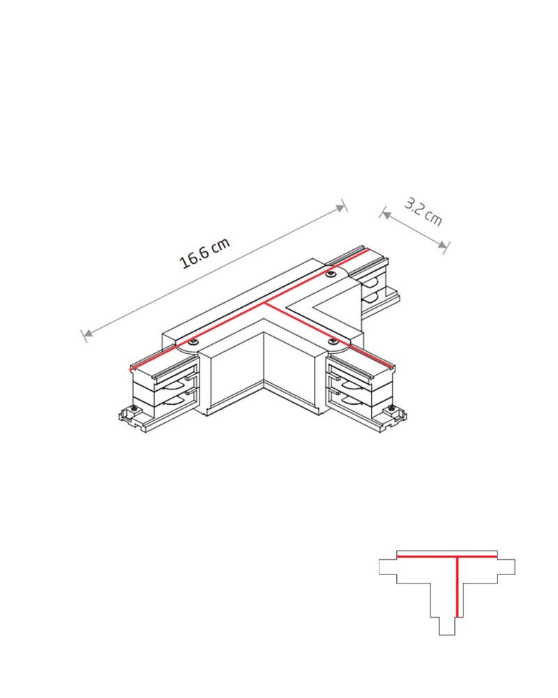 З'єднувач Nowodvorski 8243 Ctls Power T Connector Left 1 T-l1 (2229959398) - фото 2