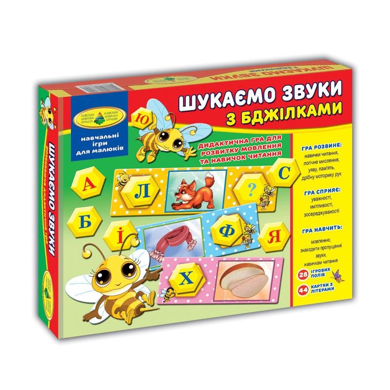 Игра настольная КФІ "Шукаємо звуки з бджілками" (82593)