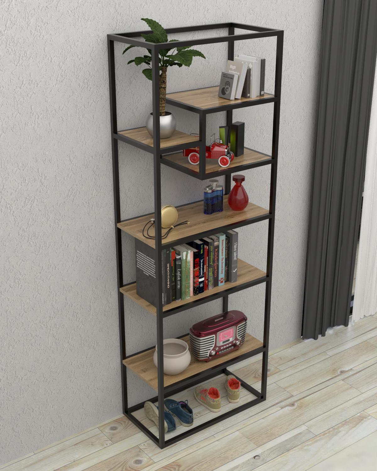 Стеллаж EcoLoft Кассель DSP-1459-1 Дуб Аппалачи (34712848)