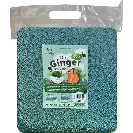 Наполнитель соевый Ginger Tofu Свежесть мята 6 л - фото 1 Наполнитель соевый Ginger Tofu Свежесть мята 6 л - фото 1