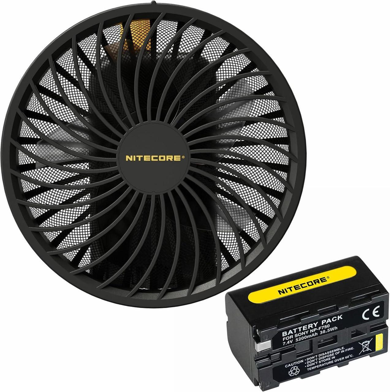 Вентилятор для фотостудії Nitecore CW10 NP-F750 Handle з акумулятором (2687394417)