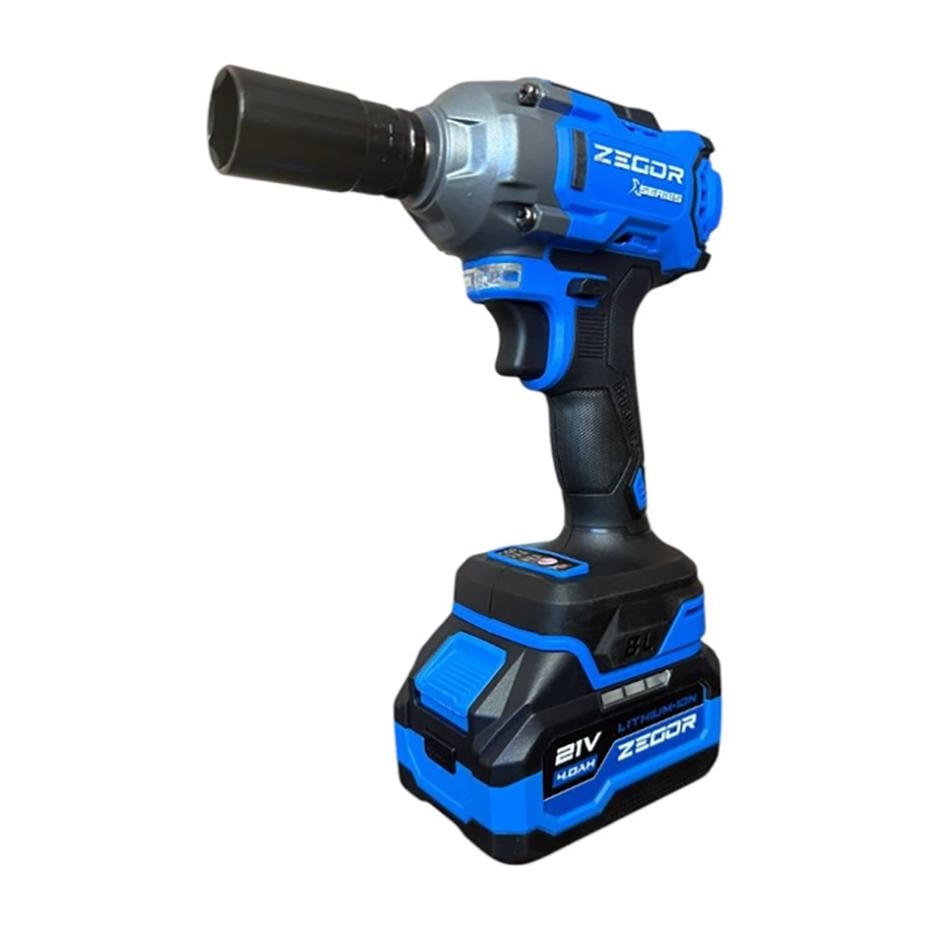 Гайковерт ударный аккумуляторный Zegor SDAX-21BL-500 21V Advanced 2 батареи бесщеточный двигатель/реверс/с подсветкой - фото 4 Гайковерт ударный аккумуляторный Zegor SDAX-21BL-500 21V Advanced 2 батареи бесщеточный двигатель/реверс/с подсветкой - фото 4