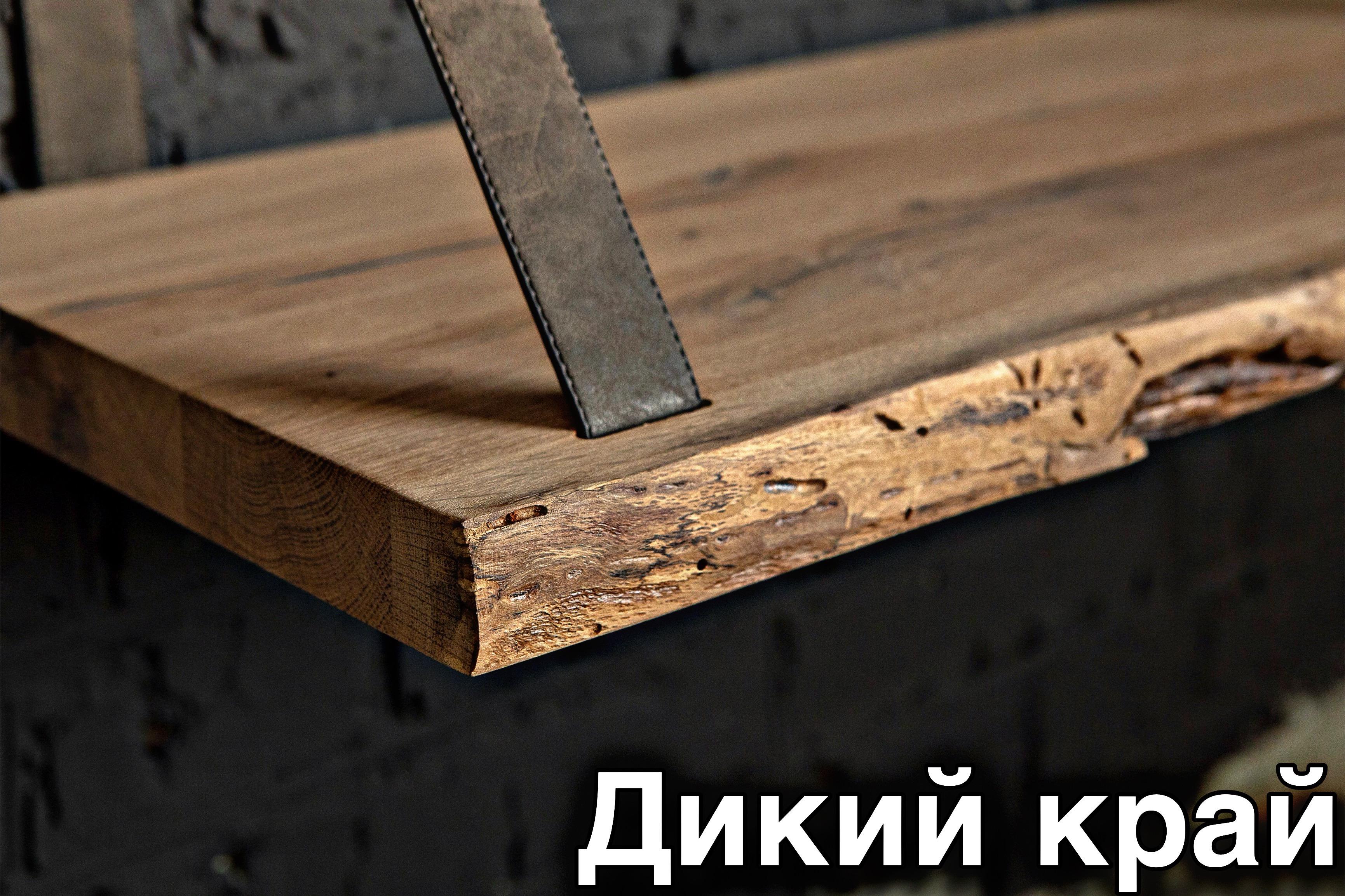 Полочка на стену Wood Mosaic Shelves деревянная с кожаным ремнем 80x28x3 см 1 шт. Дуб натуральный (WM-SWHS-80x28x3) - фото 12