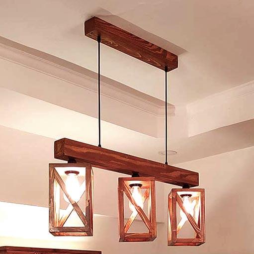 Подвесной светильник из дерева Гарико Савоярди (ЛЮС-004215)