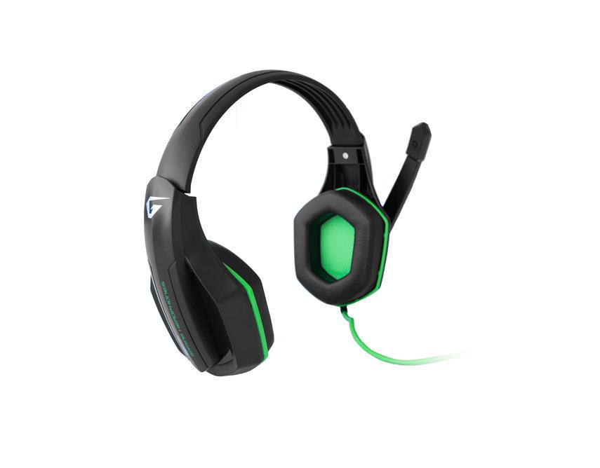 Наушники Gemix W-330 Gaming Черный/Зеленый (6595717)