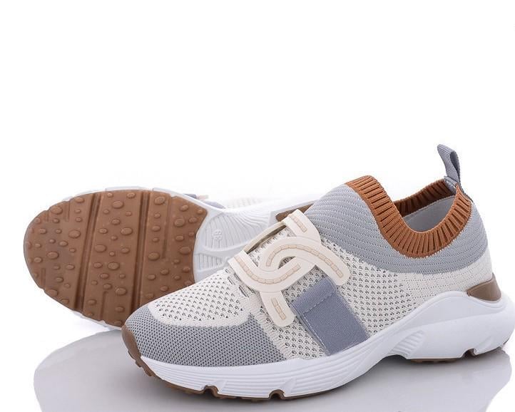 Кроссовки женские Fashion Budhi 3891 р. 38 24,5 см Серый (10424679)