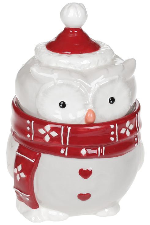 Банка керамическая Совушкин Уют 750 мл красный шарфик (BD-834-305)