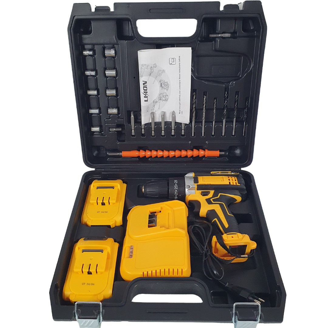 Шуруповерт портативный с подсветкой рабочей зоны 21V в кейсе (G57-H67)