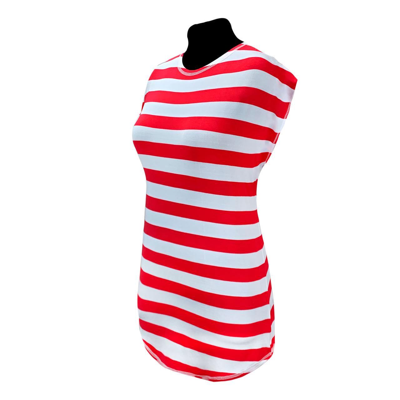 Блузка вискоза со спущенными рукавами полоска р.60-62 Коралловый (922) - фото 2 Блузка вискоза со спущенными рукавами полоска р.60-62 Коралловый (922) - фото 2