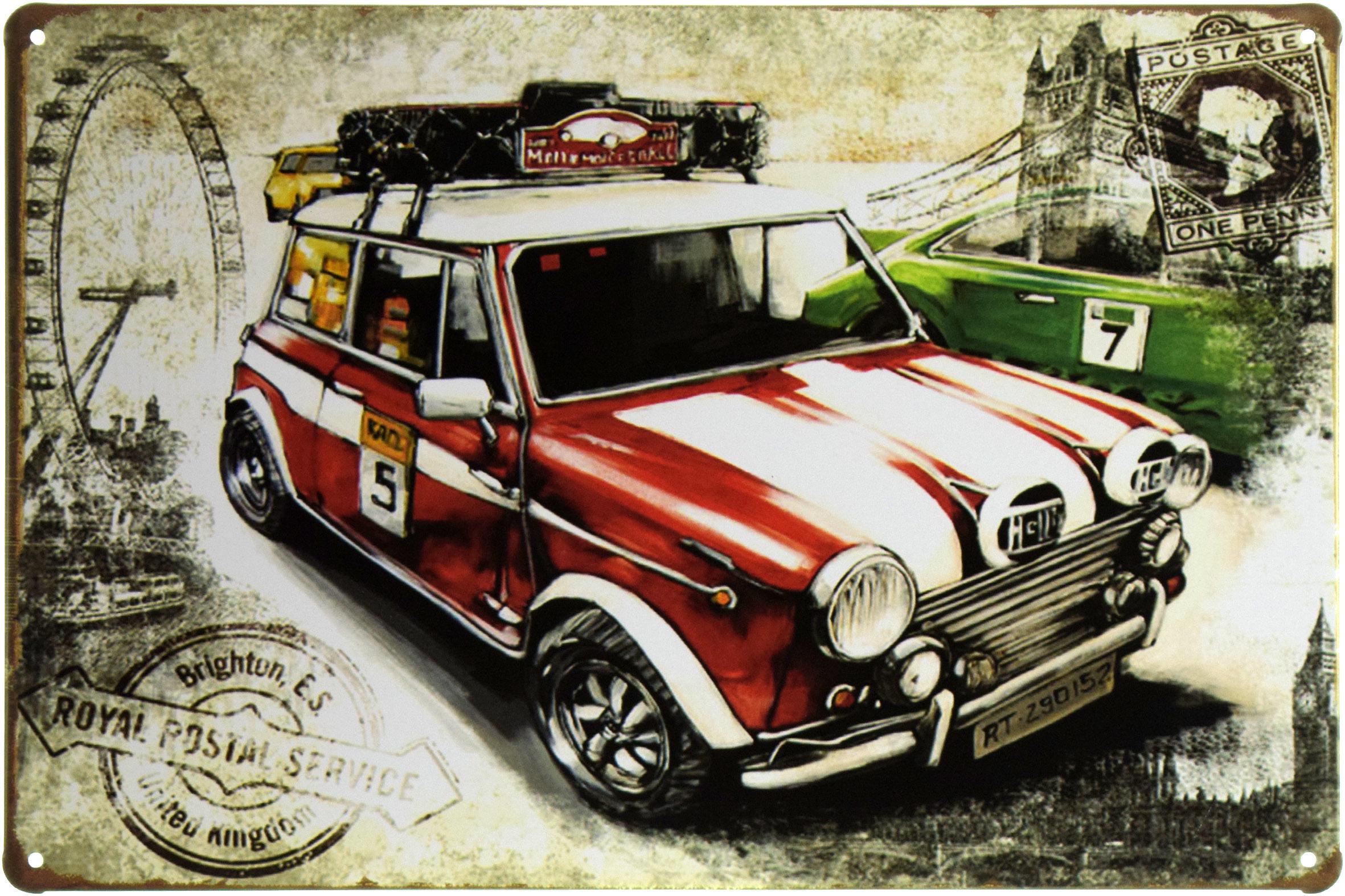 ᐉ Табличка металлическая Mini Cooper Royal Postal Service 20x30 см