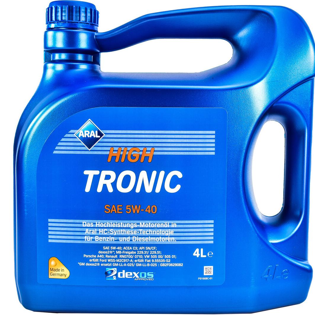Мастило моторне Aral HighTronic 5W-40 4 л (346/154FE7)
