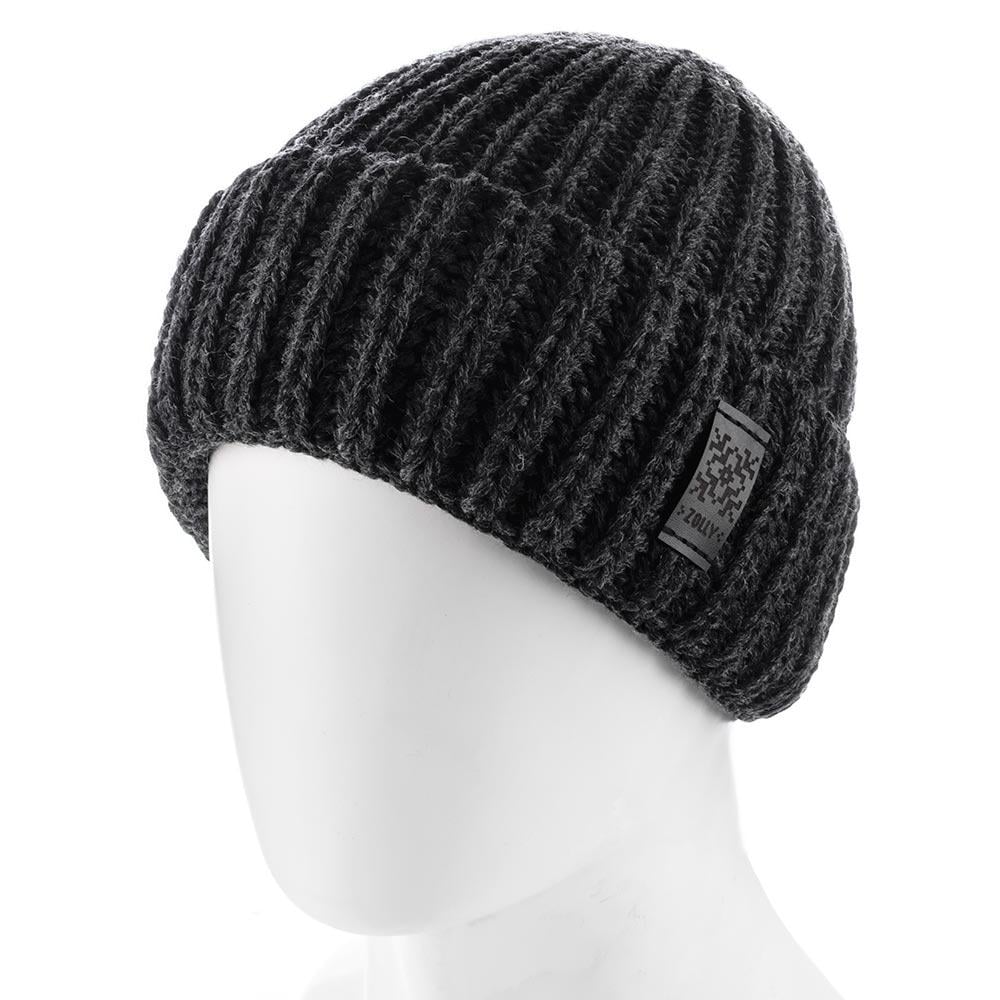 Шапка женская Zolly ZH234 на флисовой подкладке шерстяная L р. 57-58 Антрацитовый (117679)