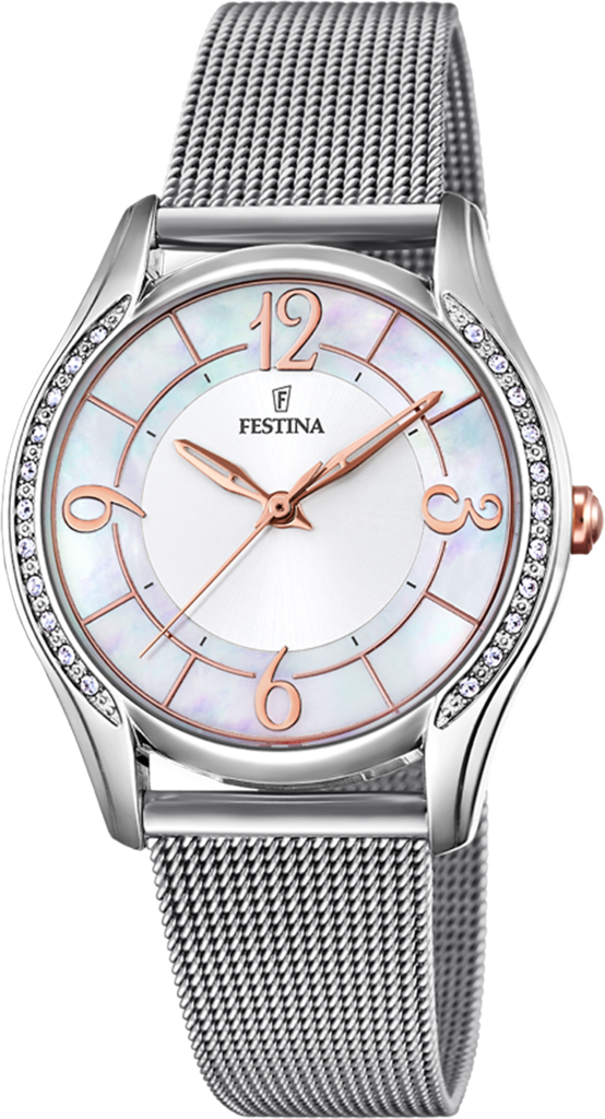 Наручные часы женские Festina F20420/1 Mademoiselle со стальным корпусом WR 50 м и перламутровым циферблатом