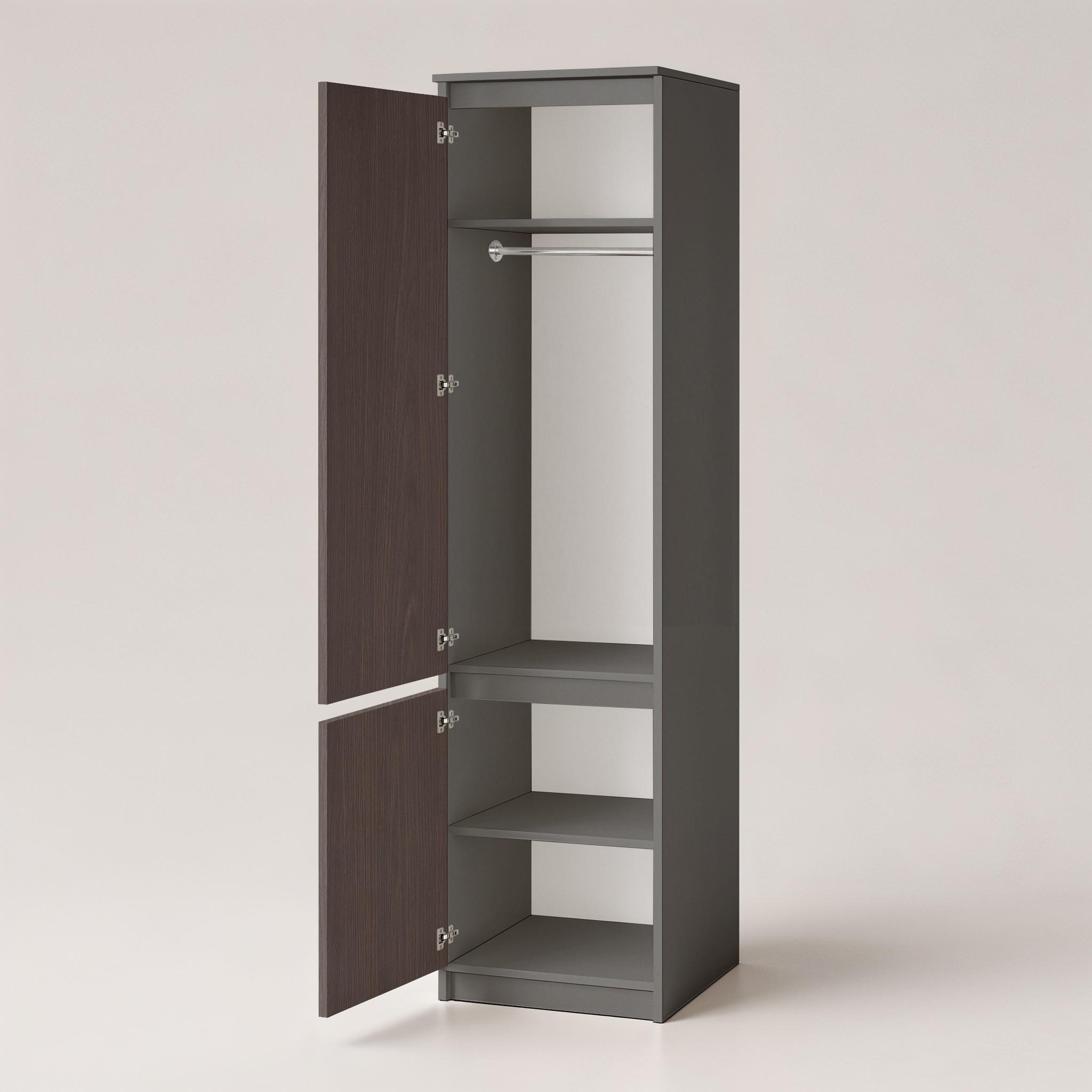 Шкаф-пенал со штангой T-218 500х498х2117 мм Антрацит/Венге Магия - фото 2