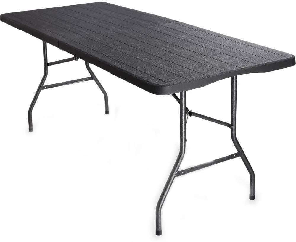 Стіл туристичний для пікніка Bonro BS розкладний металевий 180х70 см Чорний (147-76-42400480)
