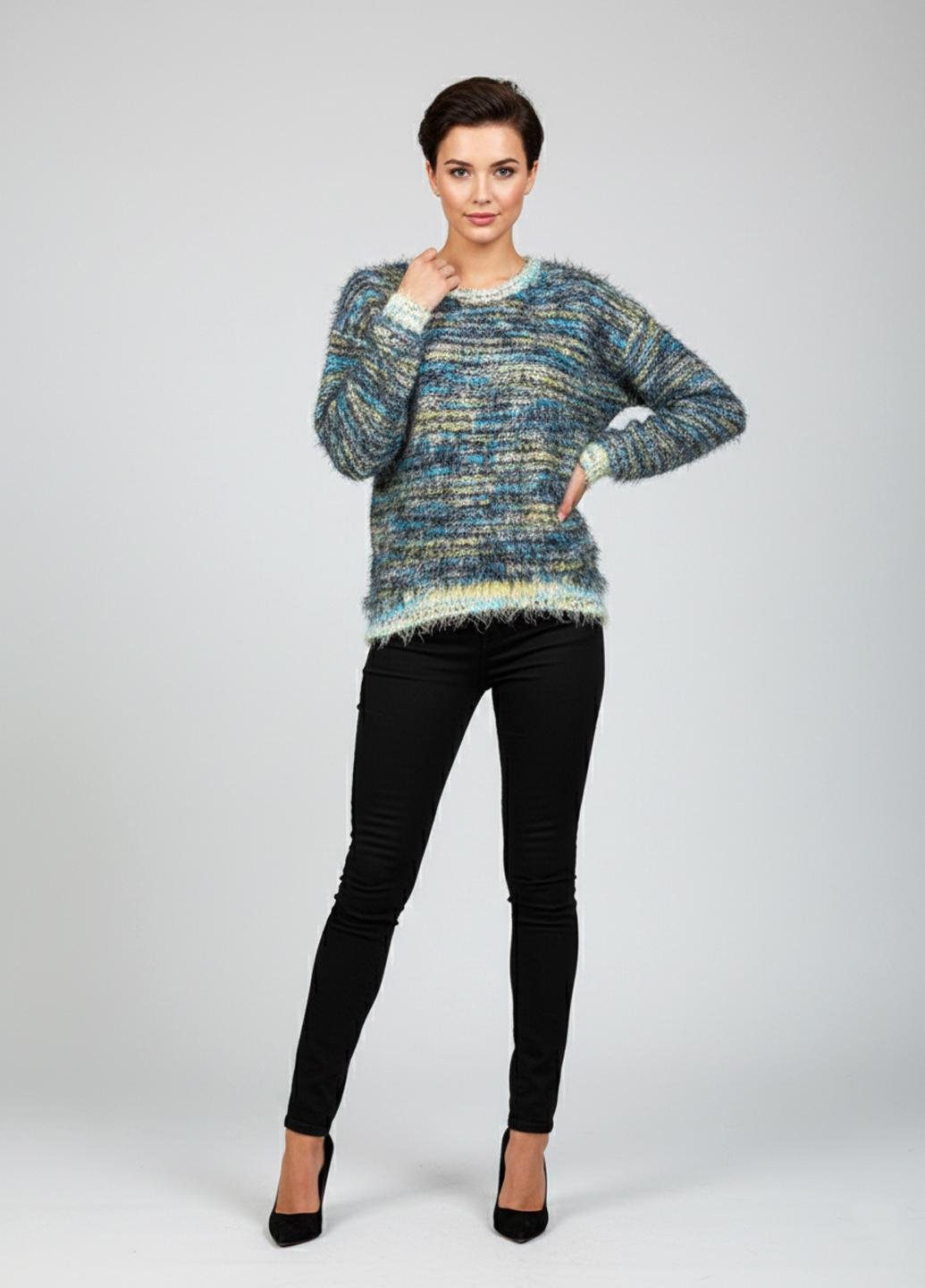 Джемпер Forza Viva FV-5540030 женский демисезонный р. 46 Голубой (FV-5540030-46) - фото 4