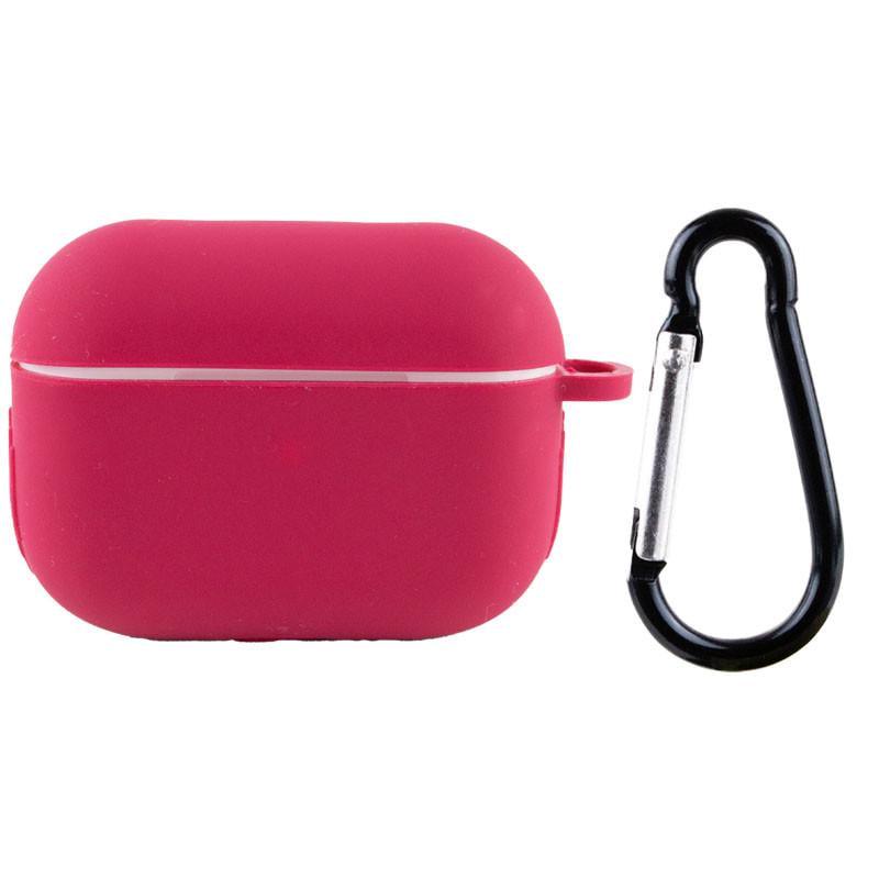 Футляр силіконовий Epik New з карабіном для навушників Airpods Pro Червоний/Rose Red (00000049910_12)