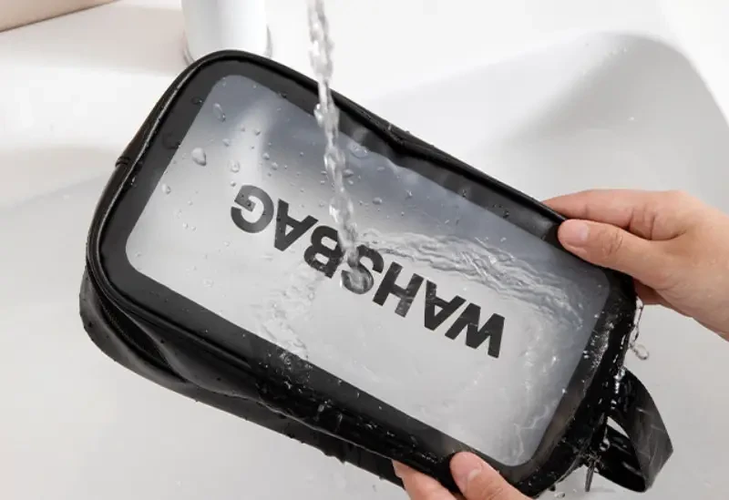 Косметичка-органайзер водонепроникна прозора S 22x8x13 см Чорний (2511916383) - фото 5