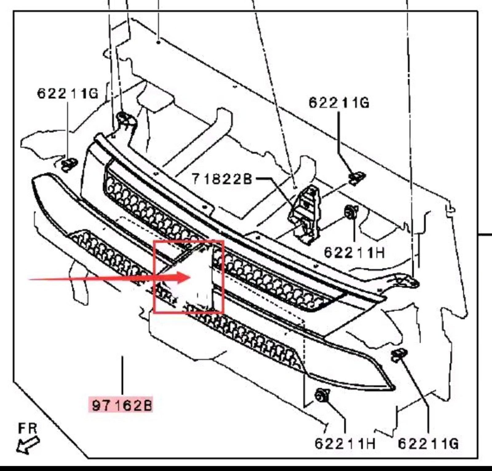 Логотип на решітку радіатора Mitsubishi Outlander 3/Pajero V90W (7415A649) - фото 5