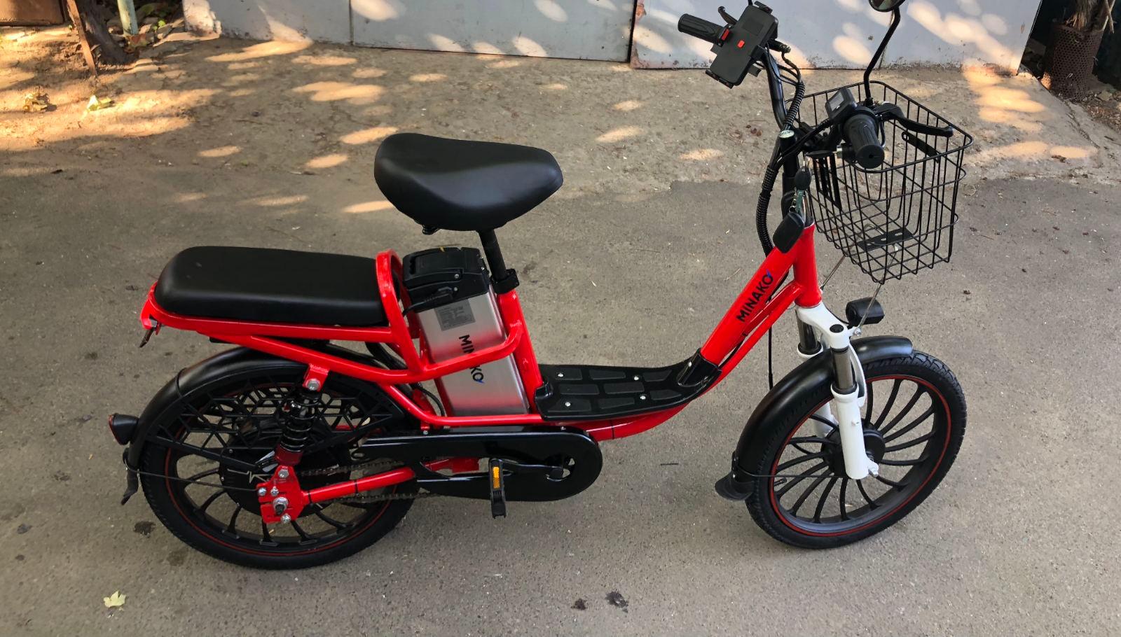 Електровелосипед двомісний MINAKO V4 PRO 500W/60V/18Ah із заднім амортизатором Червоний - фото 10