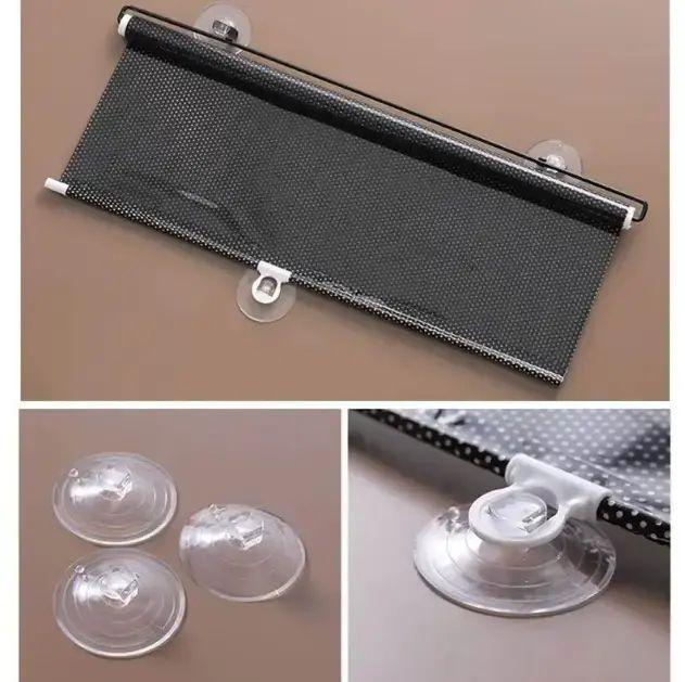 Шторка сонцезахисна рулонна світловідбиваюча на присосці 45x125 см ПВХ Чорний (opt-104524) - фото 5 Шторка сонцезахисна рулонна світловідбиваюча на присосці 45x125 см ПВХ Чорний (opt-104524) - фото 5