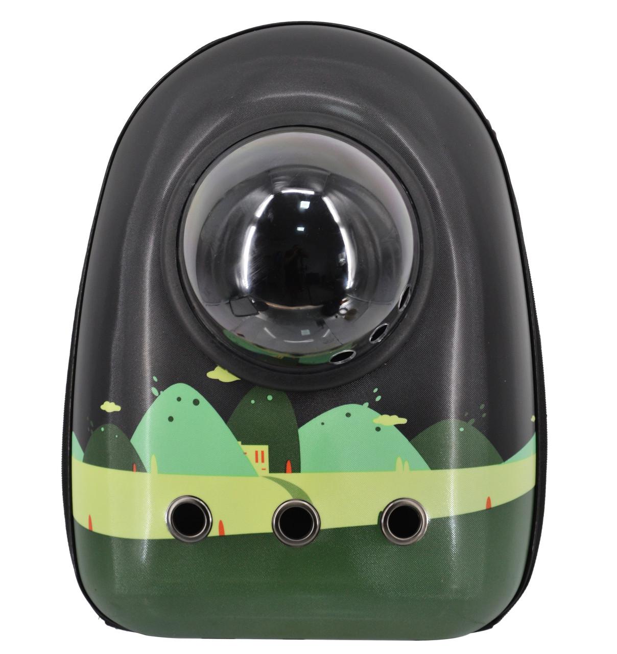 Рюкзак для переноски домашних питомцев CosmoPet CP-87 с иллюминатором 42х31х20 см Hills (3_06382) - фото 2