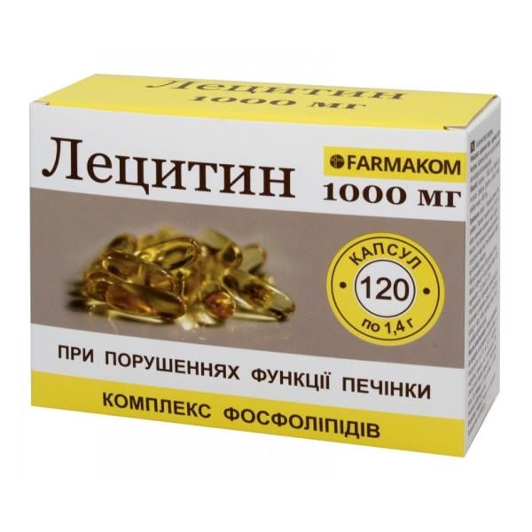 Лецитин Farmakom Лецитин 120 капс. (000027509) Лецитин Farmakom Лецитин 120 капс. (000027509)
