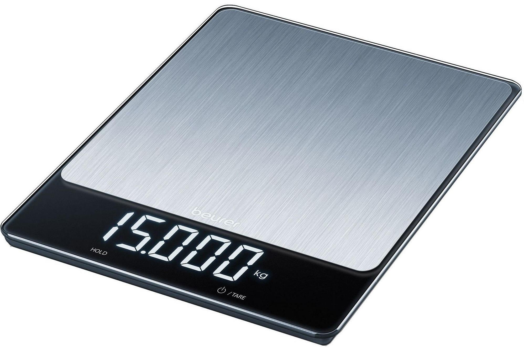 Весы кухонные Beurer сенсорное управление АААx4 в комплекте стекло/нержавейка 15 кг (32804848)
