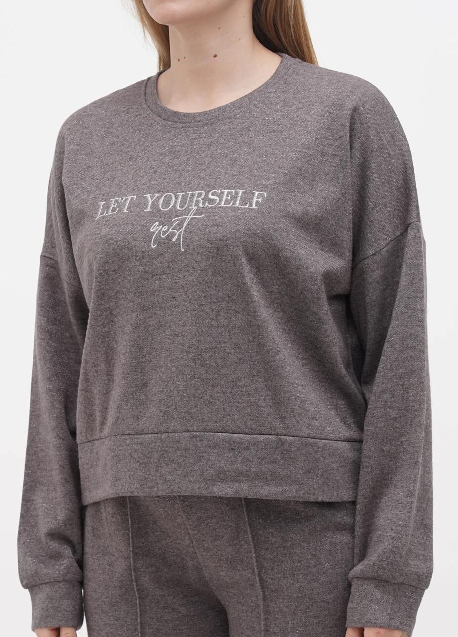 Костюм домашний женский Cotpark свитшот/брюки XL Серый (30334-3-XL) - фото 3 Костюм домашний женский Cotpark свитшот/брюки XL Серый (30334-3-XL) - фото 3